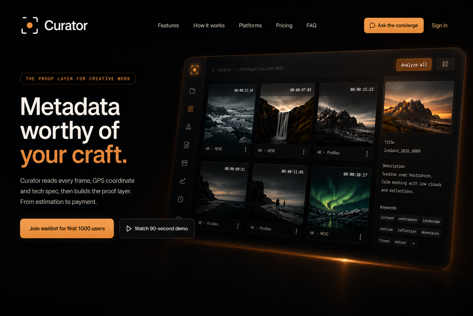 Curator preview